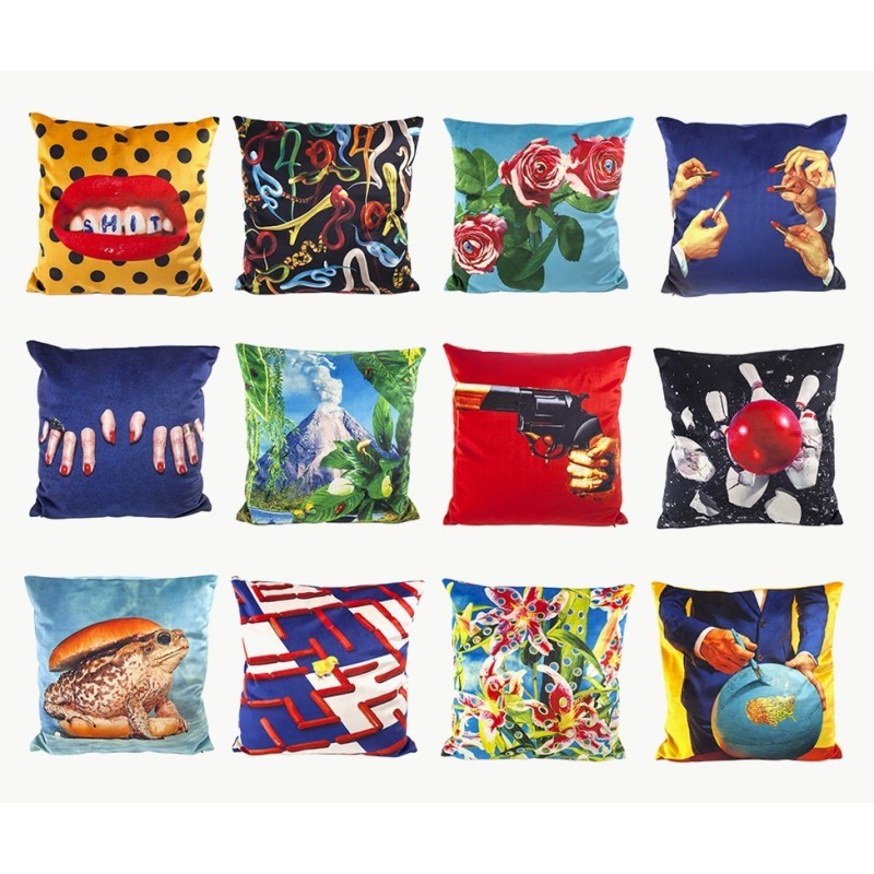 SELETTI Toiletpaper Kussen - Mouth With Pins