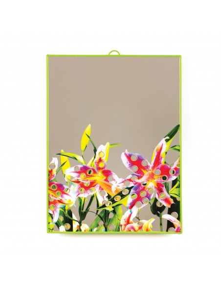 SELETTI Toiletpaper Spiegel 30x40 cm - Flowers With Holes