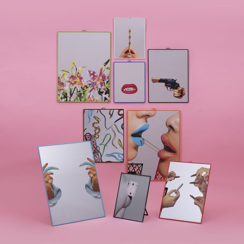 SELETTI Toiletpaper Miroir 30x40 cm - Flowers With Holes