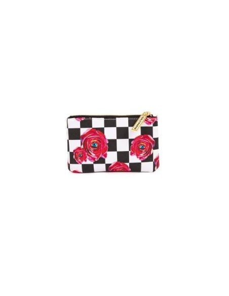 SELETTI Toiletpaper Coin Bag 15,5x9,5 - ROSES ON CHECK