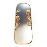 SELETTI Toiletpaper mirror with wooden frame - lipsticks