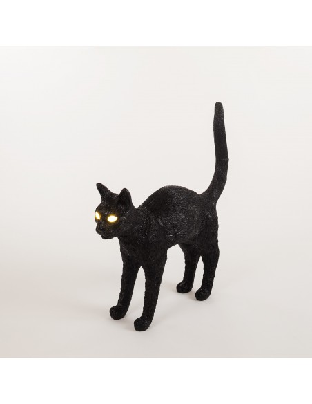 SELETTI The Jobby Cat Lamp Black