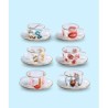 SELETTI Toiletpaper service à café en verre - roses