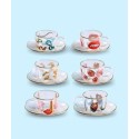 SELETTI Toiletpaper glazen koffieset - shit