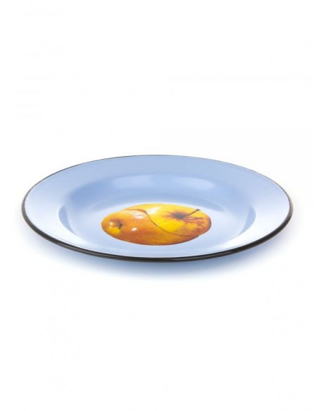 SELETTI Toiletpaper plate metal enameled - apple
