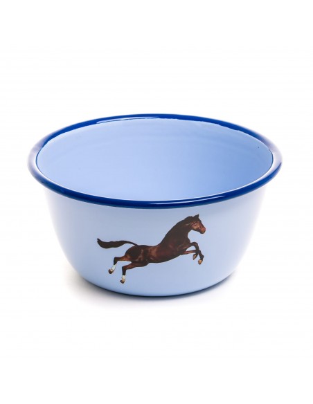 SELETTI Toiletpaper bowl metal enameled - horse
