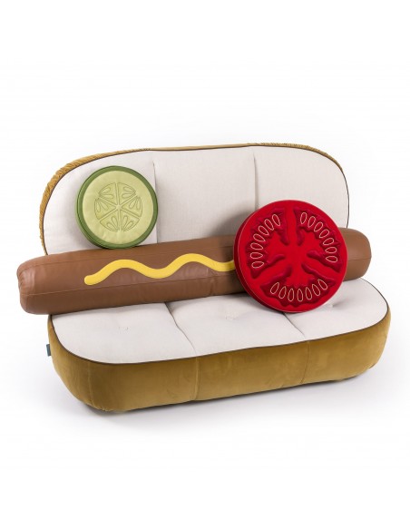 SELETTI Studio Job-Blow Hotdog Sofa with Tomato and Cucumber