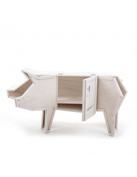 SELETTI Sending animals 2.0 houten kast - varken