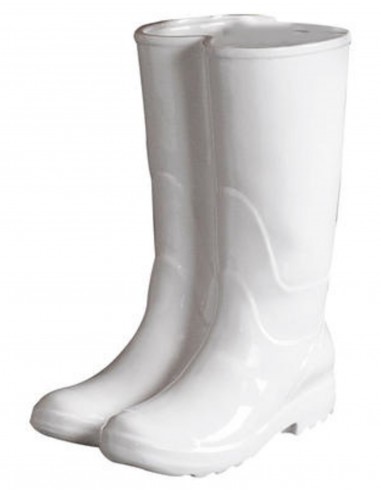 SELETTI  Blanc  36 cm de Haut en Porcelaine Bottes de Pluie Parapluie Support