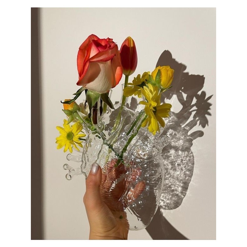 SELETTI Vase en porcelaine "Love In Bloom" - Transparent
