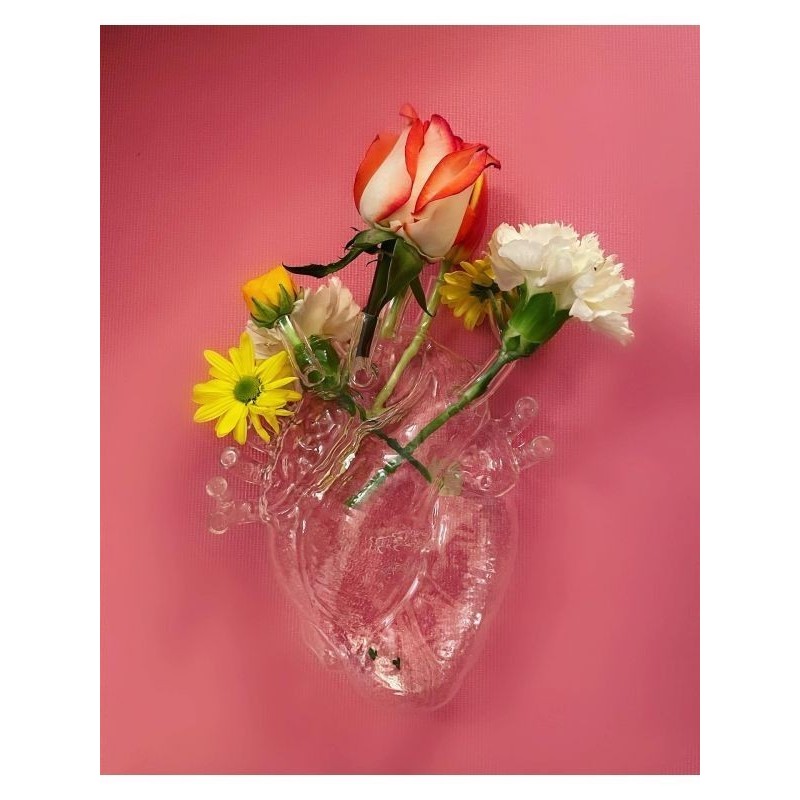 SELETTI Vase en porcelaine "Love In Bloom" - Transparent