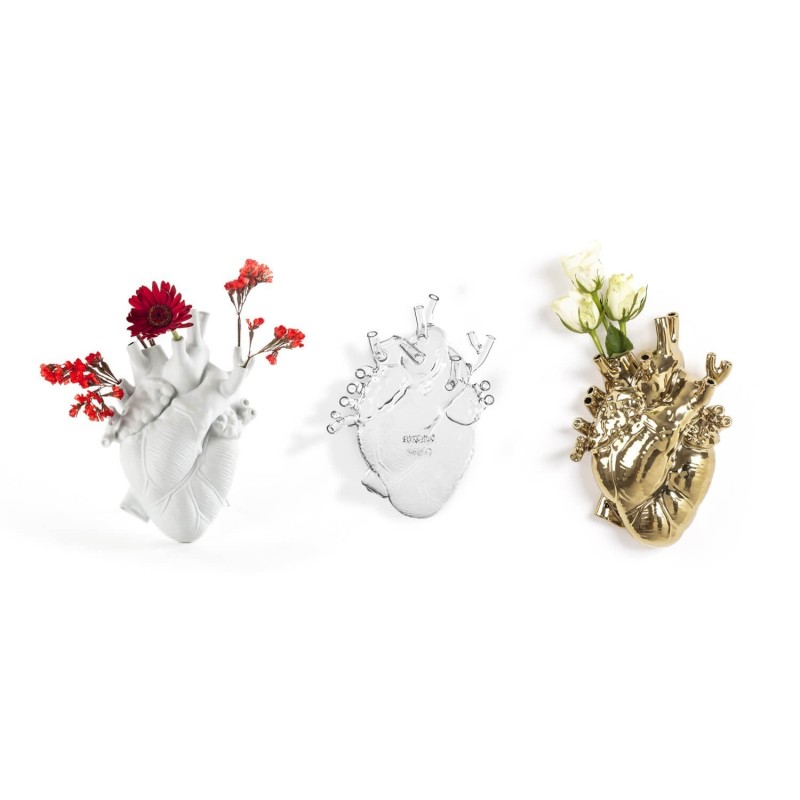 SELETTI Vase en porcelaine "Love In Bloom" - Transparent