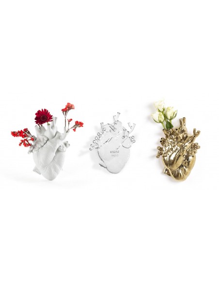 SELETTI Vase en porcelaine "Love In Bloom" - Transparent