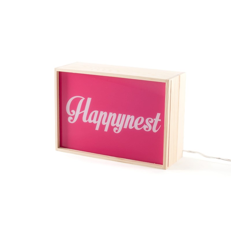 SELETTI lighthink_boxes box bois léger - Cm.30x10,5 h.21