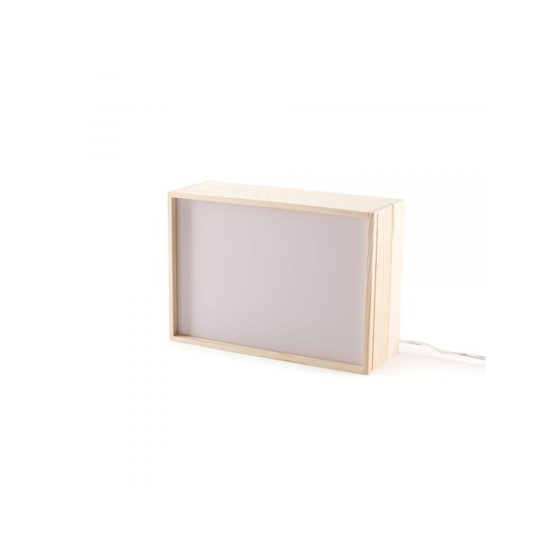 SELETTI lighthink_boxes box bois léger - Cm.30x10,5 h.21