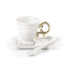 SELETTI I-wares service à café en porcelaine avec col. Manipuler or