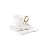 SELETTI I-wares service à café en porcelaine avec col. Manipuler or