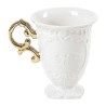 SELETTI I-wares service à café en porcelaine avec col. Manipuler or
