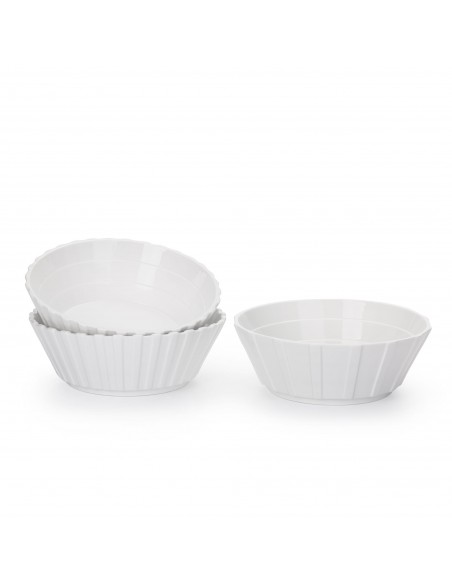 SELETTI Machine Collection set of 3 assorted porcelain salad bowls