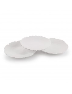 SELETTI Machine Collection set of 3 assorted porcelain dessert plates