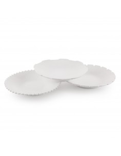 SELETTI Machine Collection set of 3 assorted porcelain plates blows