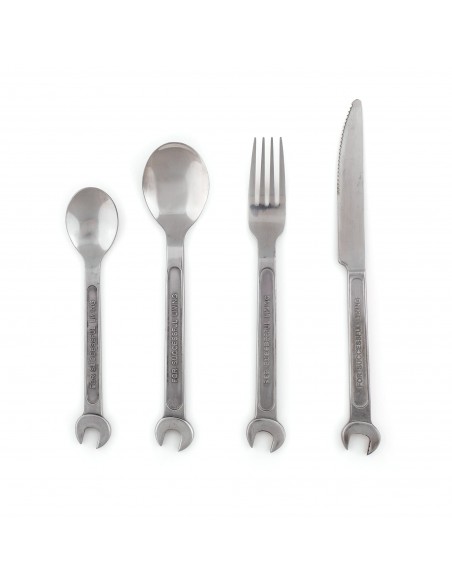 SELETTI Machine Collection bestek set: mes, vork, lepel, koffielepel