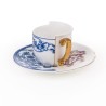SELETTI Hybrid Tasse à café + assiette porcelaine  - Eufemia
