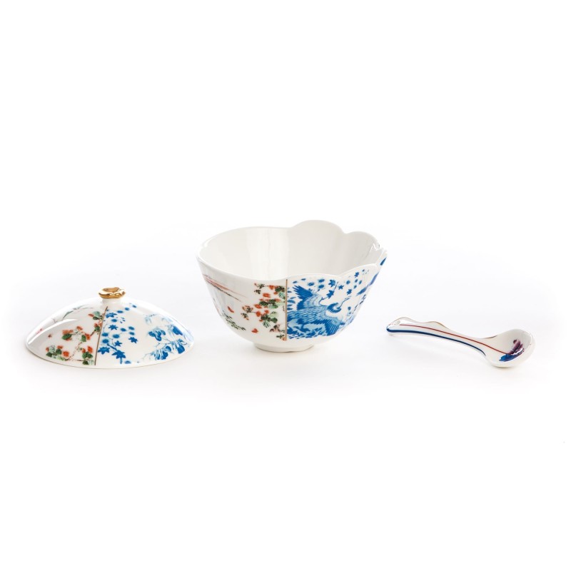 SELETTI Hybrid Porseleinen Suikerpot met lepel - Maurilia