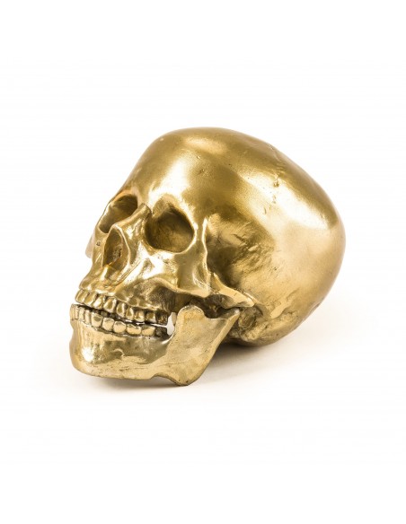 SELETTI Diesel Wunderkammer "Diesel-Human Skull" Aluminium human skull