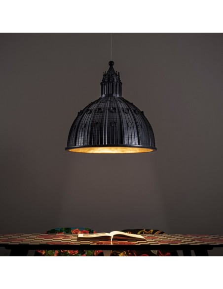 SELETTI Cupolone resin ceiling lamp - gray