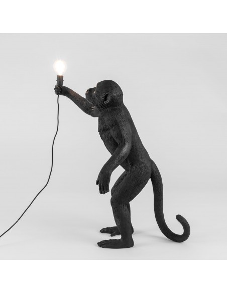 SELETTI The Monkey Lamp Standing Black - Outdoor