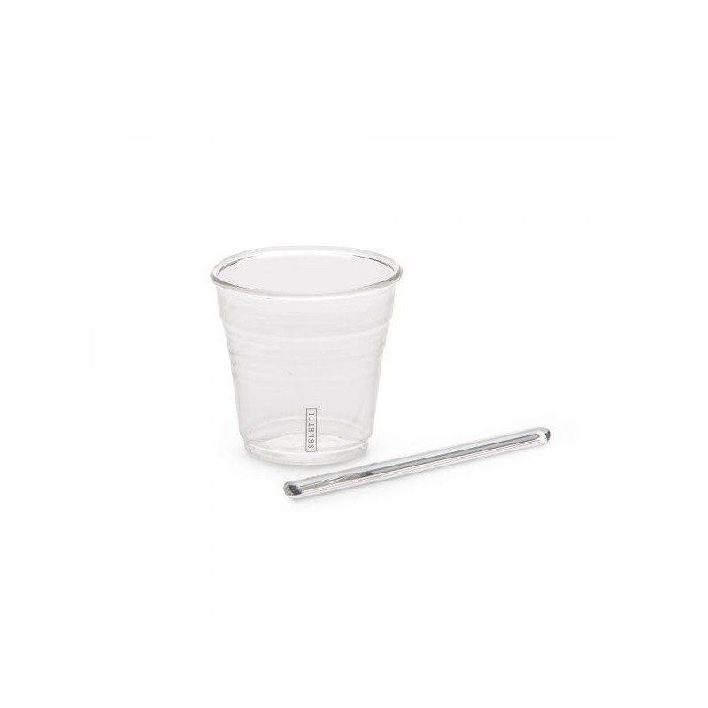 SELETTI 6-delige koffiebekerset met rietjes