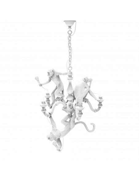 SELETTI Monkey chandelier - white