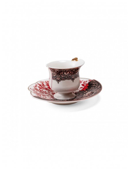 SELETTI Hybrid Porcelain coffee cup + plate  - Sagala