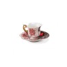 SELETTI Hybrid Porcelain coffee cup + plate  - Sagala