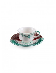 SELETTI Hybrid Porcelain coffee cup + plate  - Chuchuito