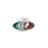 SELETTI Hybrid Tasse à café + assiette porcelaine  - Chuchuito