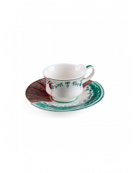 SELETTI Hybrid Porcelain coffee cup + plate  - Chuchuito