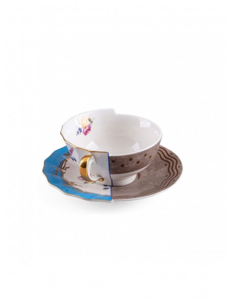 SELETTI Hybrid Porcelain tea cup + plate  - Kerma