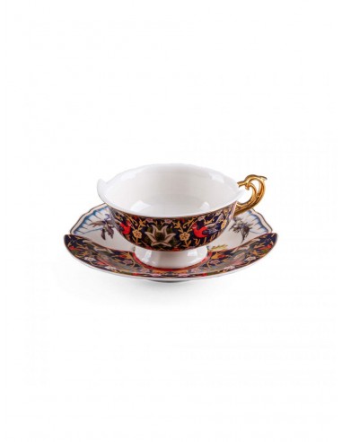 SELETTI Hybrid Porcelain tea cup + plate  - Kannauj