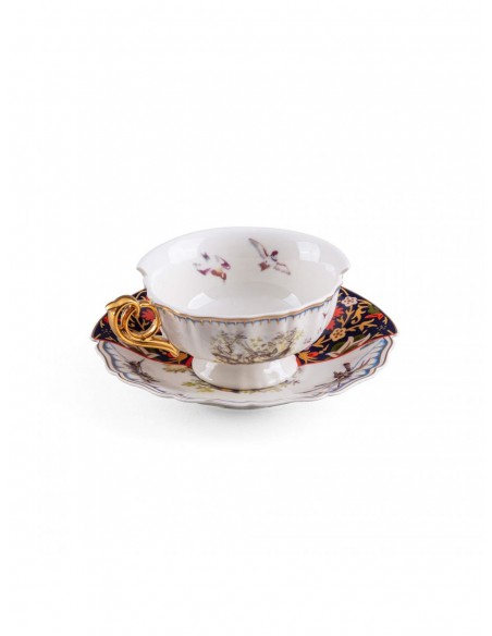 SELETTI Hybrid Porcelain tea cup + plate  - Kannauj
