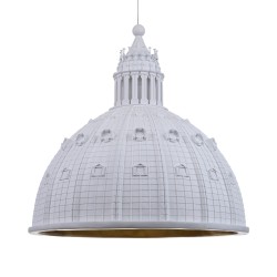 copy of SELETTI Cupolone Quarantacinque resin ceiling lamp - white