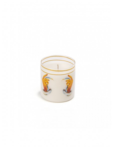 SELETTI Toiletpaper Glass Candle - Hands with Snakes