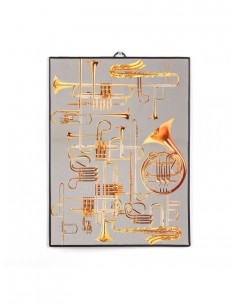 SELETTI Toiletpaper Mirror 30x40 cm - Trumpets