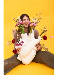 SELETTI Vase en porcelaine "Love In Bloom" (grand)