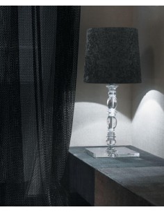 Modiss Claudia 10 Lampe de table en Cristal - Noir - Outlet
