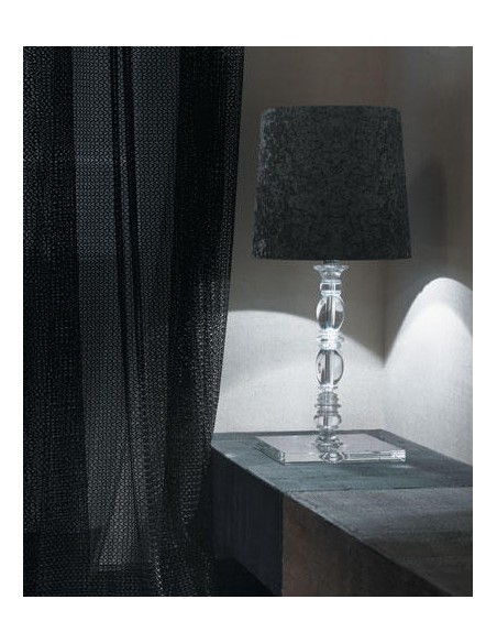 Modiss Claudia 10 Lampe de table en Cristal - Noir - Outlet