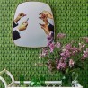 SELETTI Toiletpaper miroir avec cadre d'or - rouge à lèvres